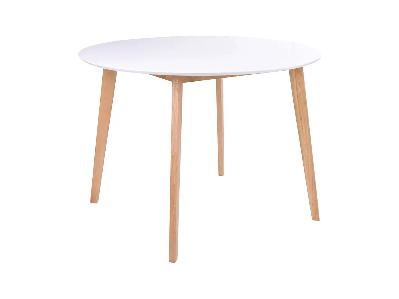 Ronde tafel VOJENS – Scandinavische elegantie en alledaagse gezelligheid-Color Blanco