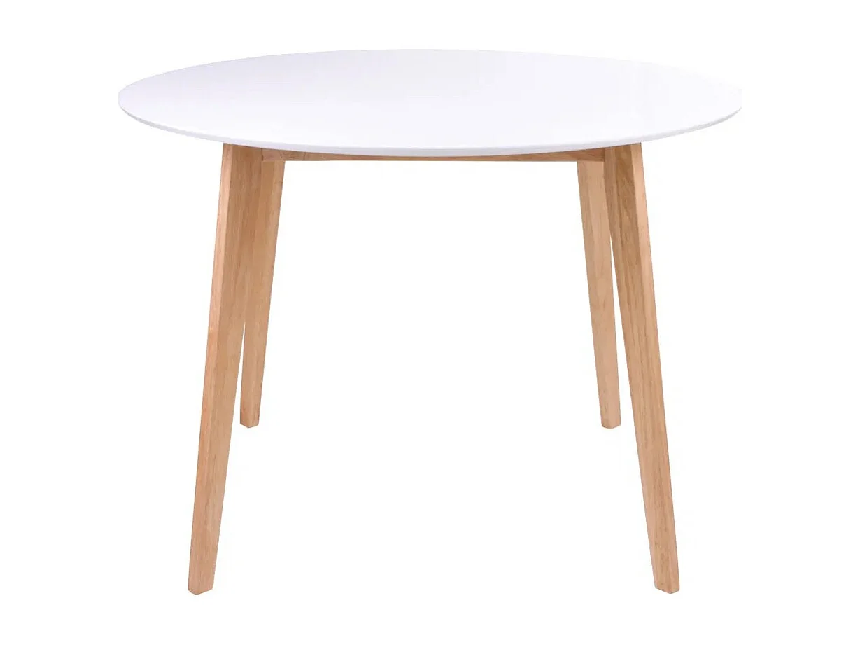 Table ronde VOJENS – Élégance scandinave et convivialité au quotidien-Blanc