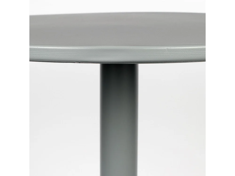 Metsu - Table de bistrot ronde - Couleur - Gris clair