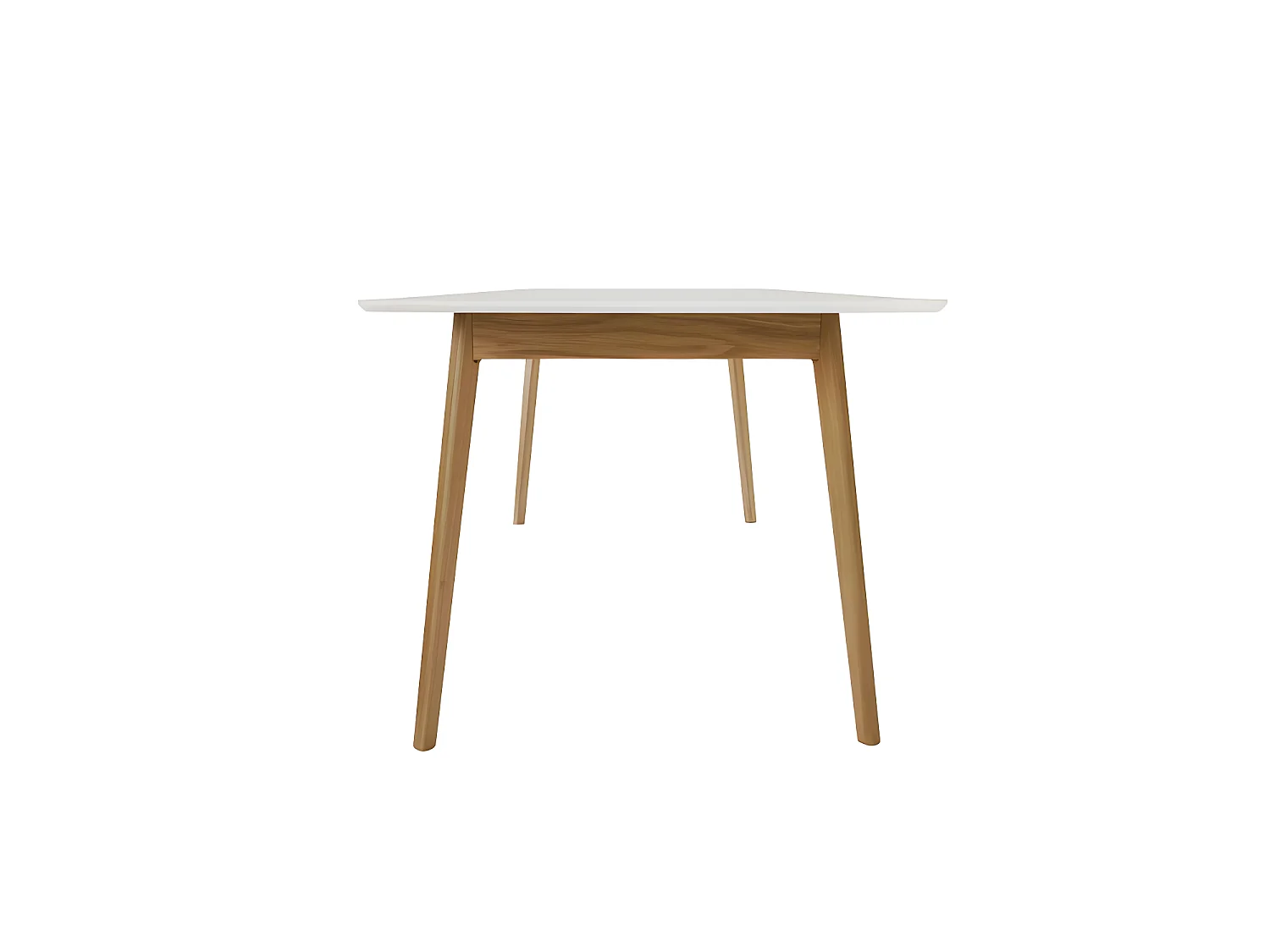 Skoll - Table à manger extensible 4 à 8 personnes 150-200x80cm - Blanc