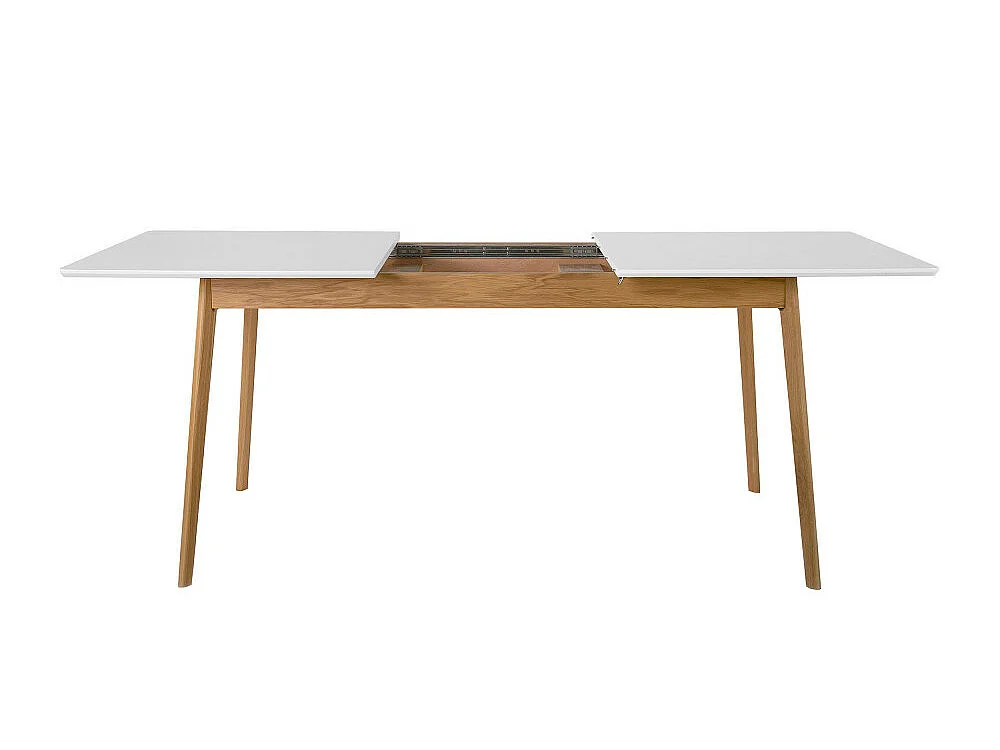 Skoll - Table à manger extensible 4 à 8 personnes 150-200x80cm - Blanc