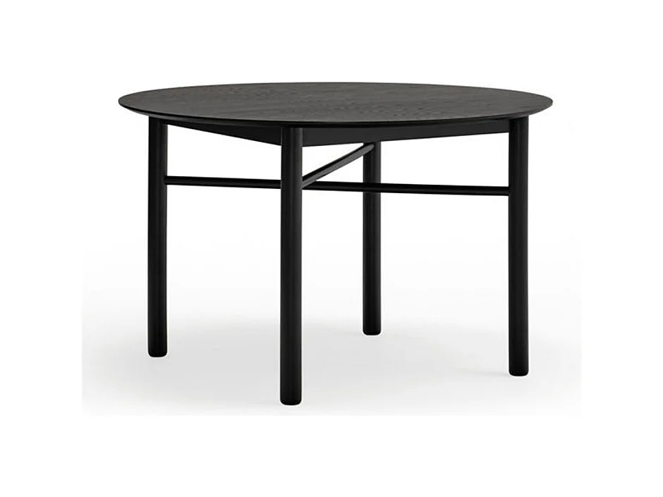 Junco - Table à manger 4 personnes ronde en bois - Couleur - Noir