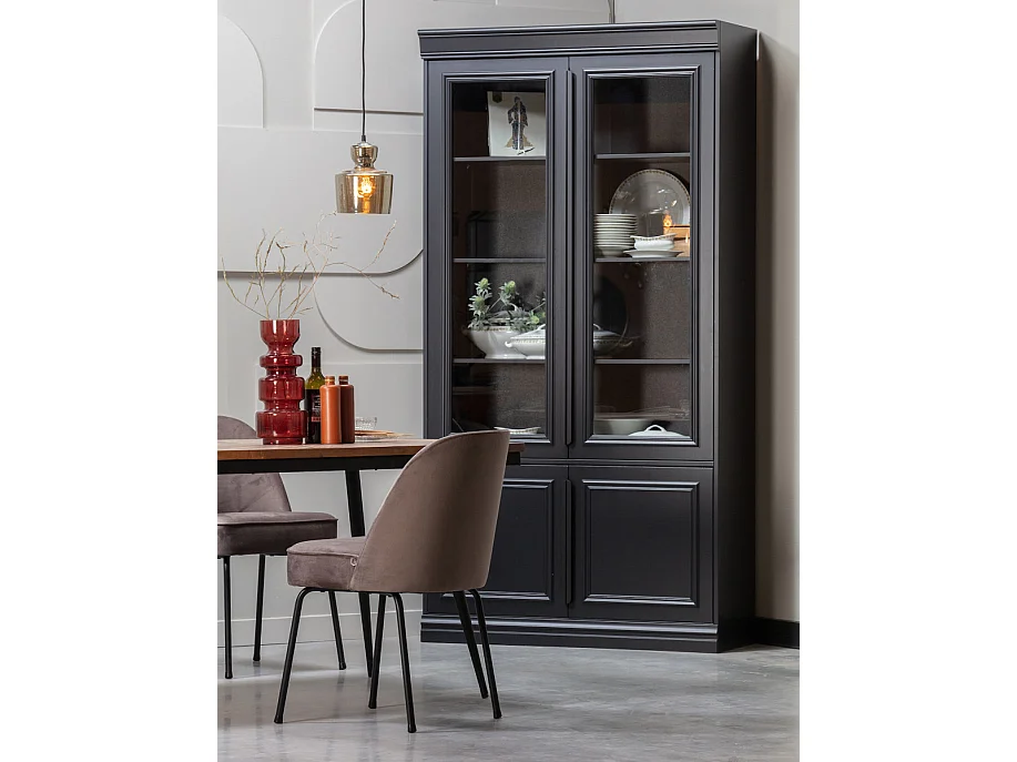 RHOMBIC - Table de repas en teck recyclé et métal