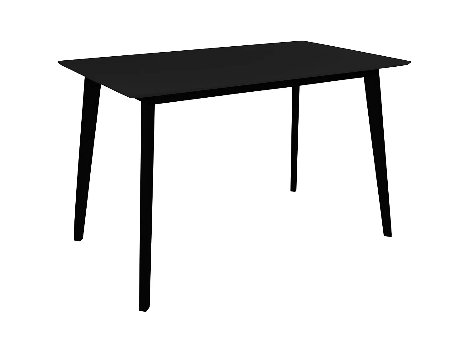 Table de salle à manger VOJENS – Style scandinave et format compact-Noir