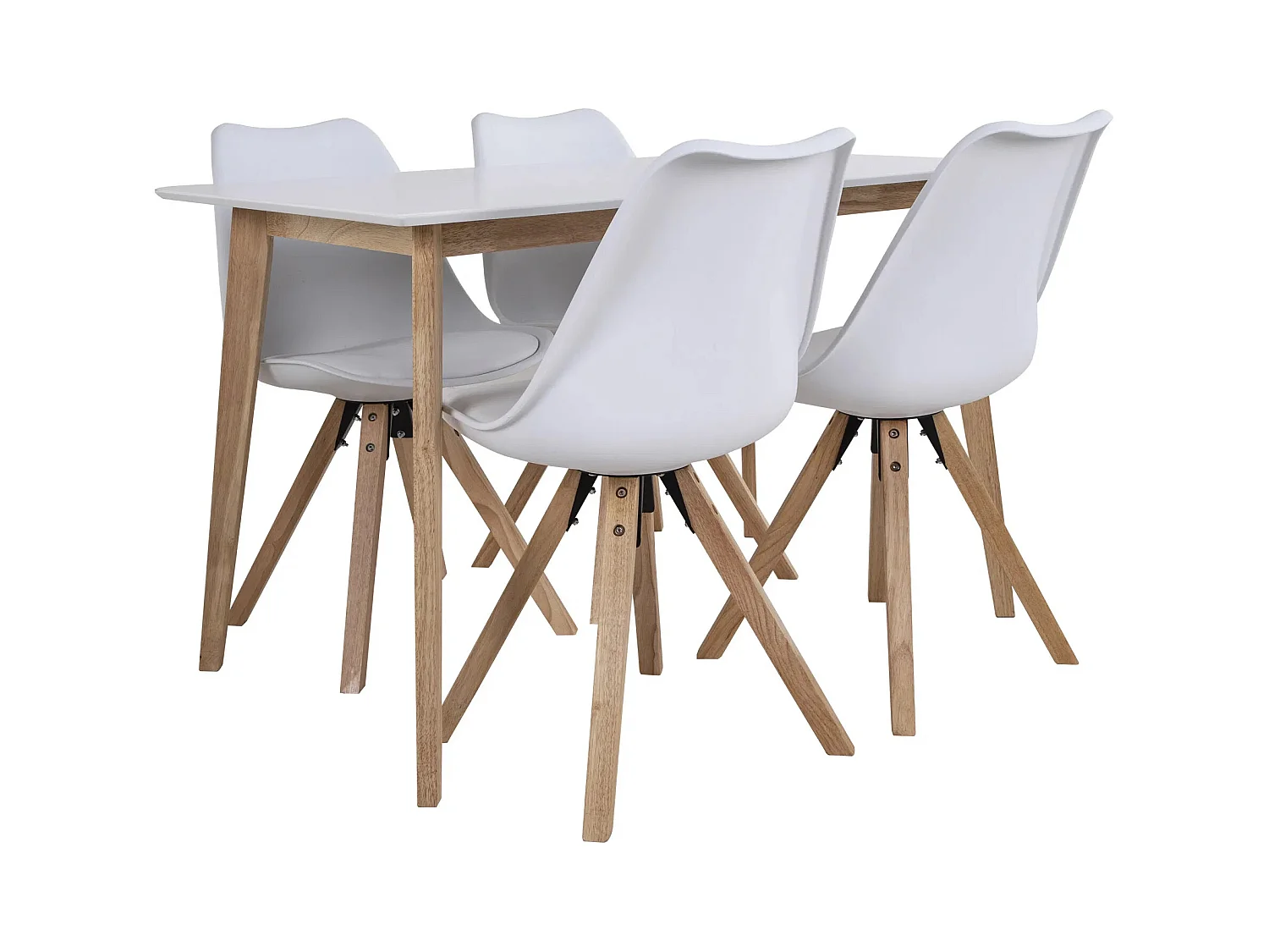 Table de salle à manger VOJENS – Style scandinave et format compact-Noir