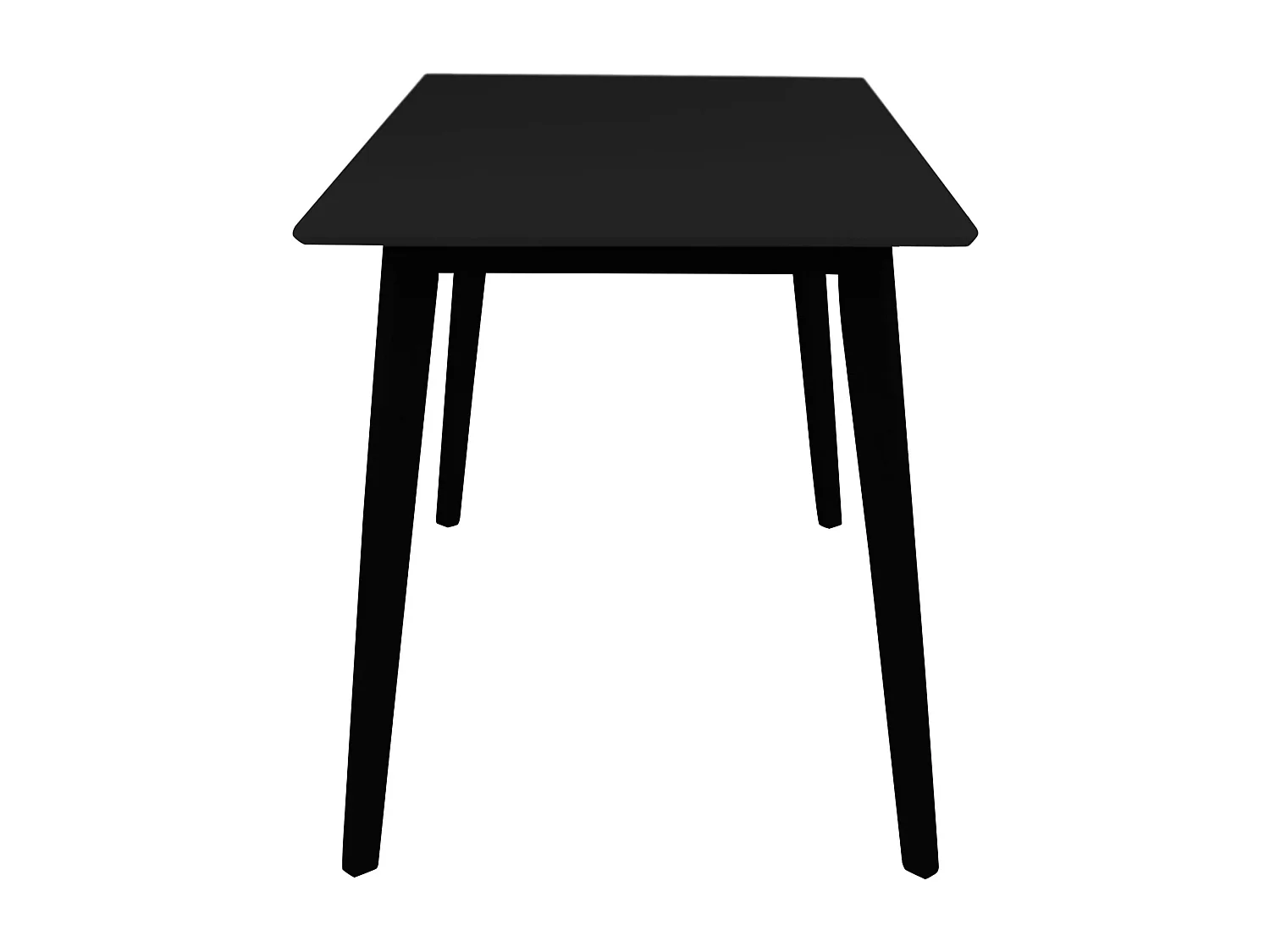 Kary rechthoekige witte massief grenen eettafel-Kleur Zwart