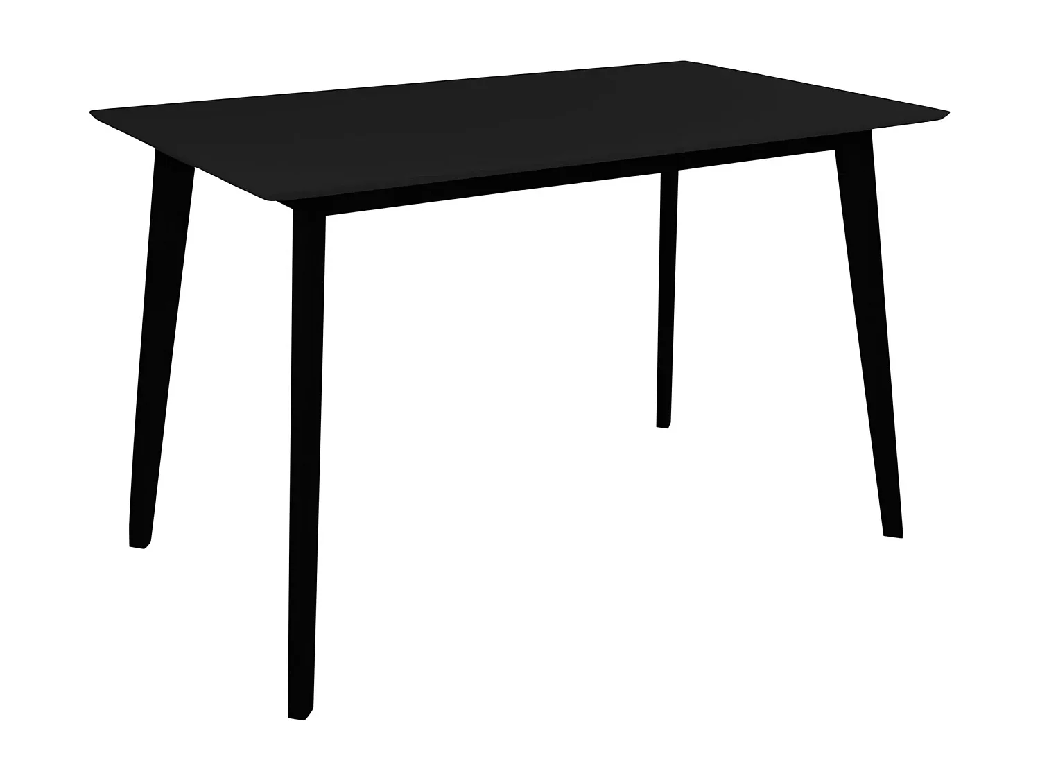 Table de salle à manger VOJENS – Style scandinave et format compact-Noir