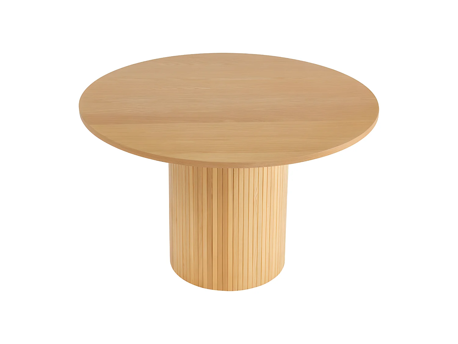 Mati - Table à manger 4 personnes ronde en bois - Bois clair