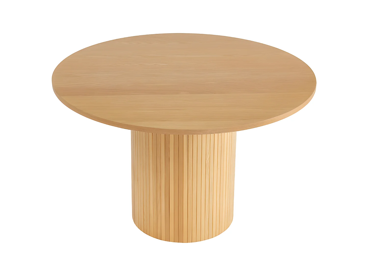 Mati - Table à manger 4 personnes ronde en bois - Bois clair