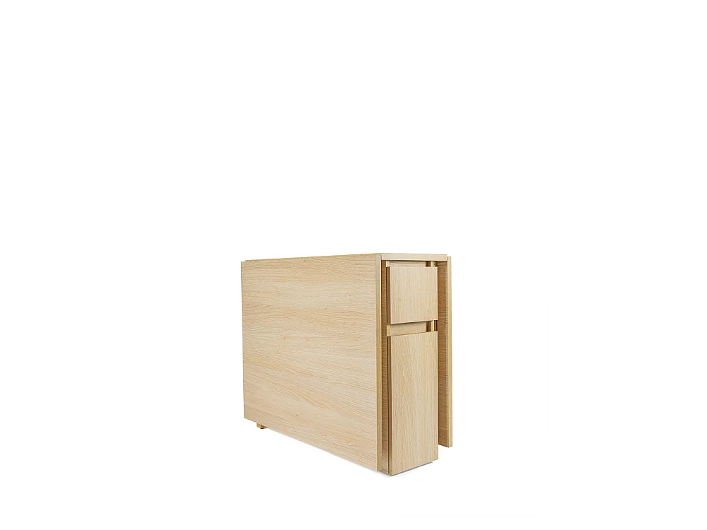 Kungla - Table à manger pliable 2 personnes en bois - Bois clair