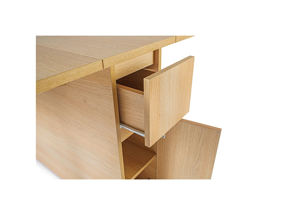 Kungla - Table à manger pliable 2 personnes en bois - Bois clair