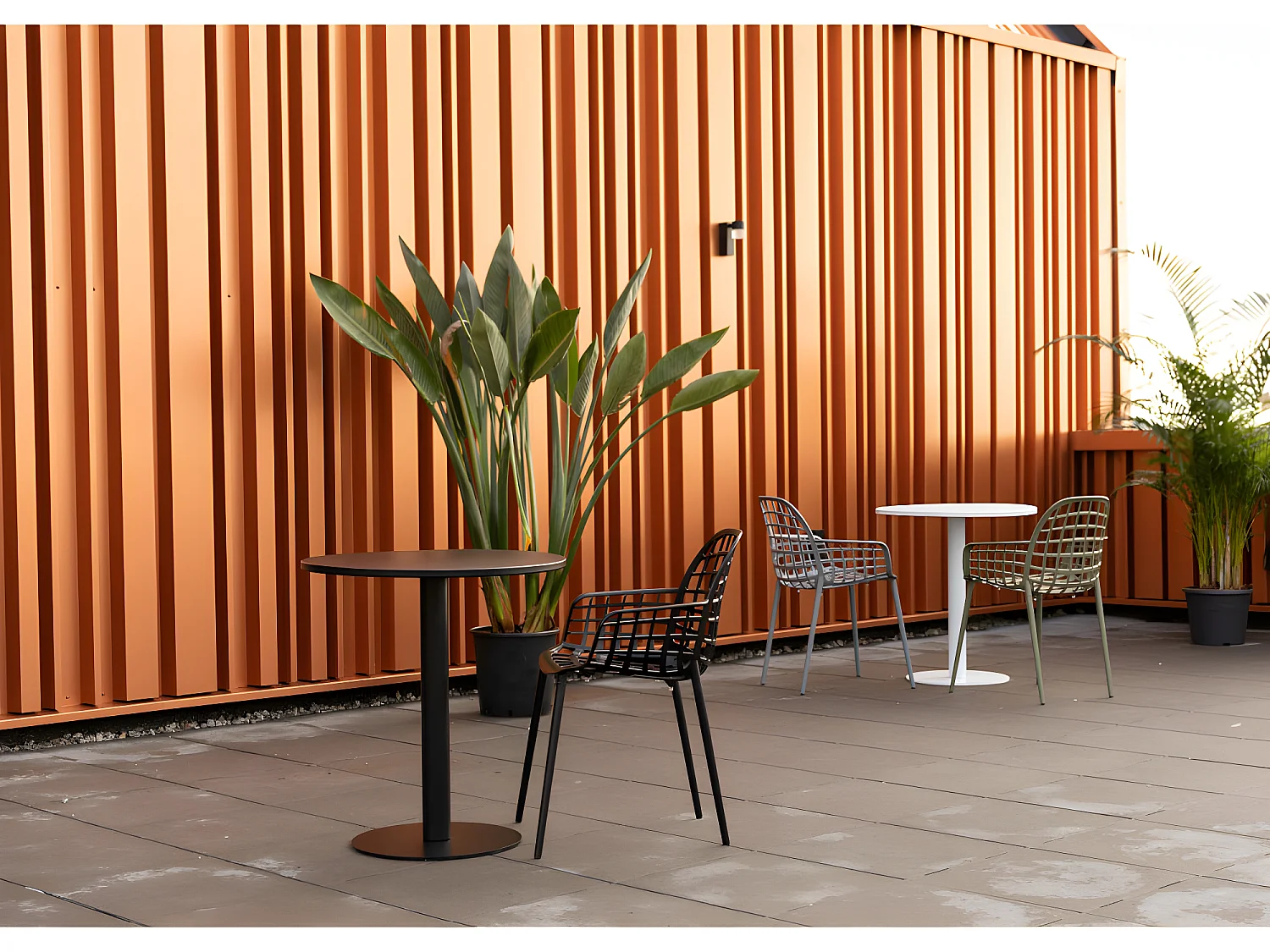 Metsu - Table de bistrot ronde - Couleur - Noir