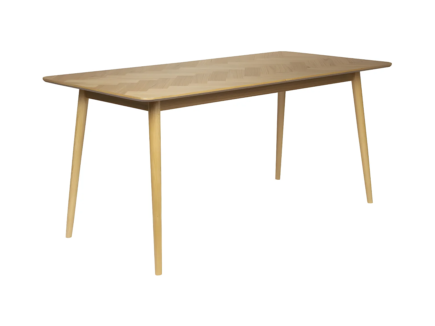 Fabio - Table à manger 6 personnes en bois - Bois clair