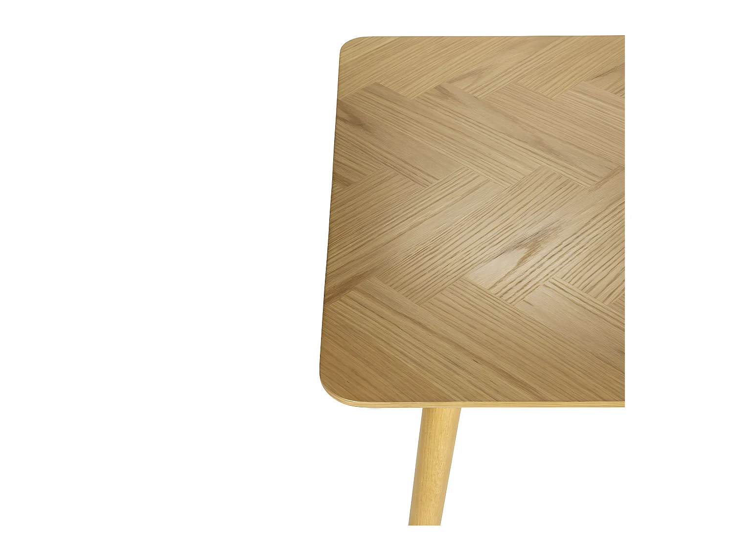 Fabio - Table à manger 6 personnes en bois - Bois clair