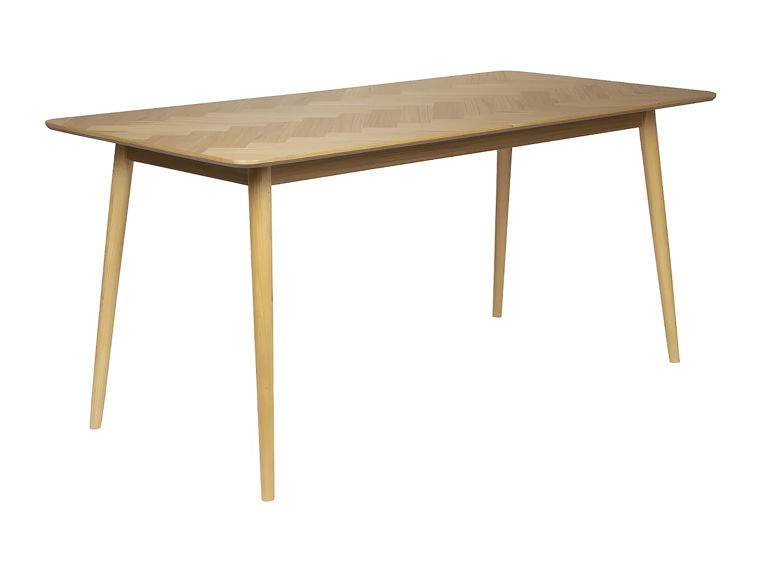 Fabio - Table à manger 6 personnes en bois - Bois clair