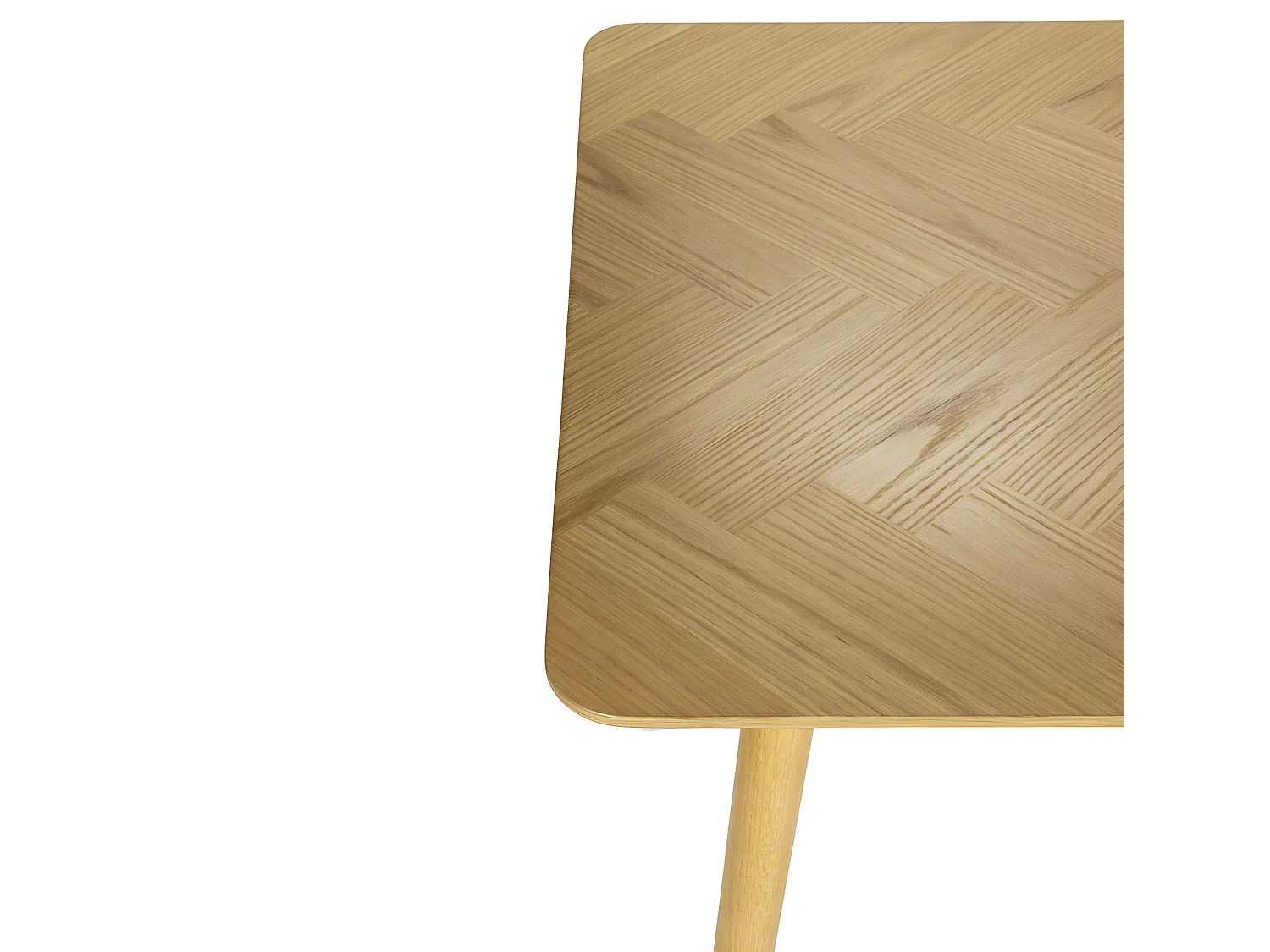 Fabio - Table à manger 6 personnes en bois - Bois clair