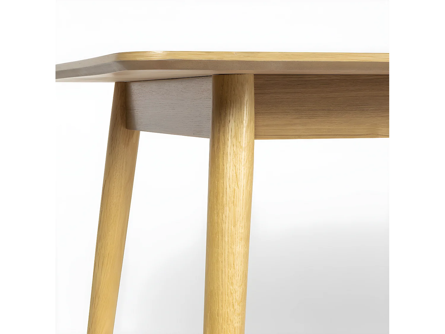 Fabio - Table à manger 6 personnes en bois - Bois clair