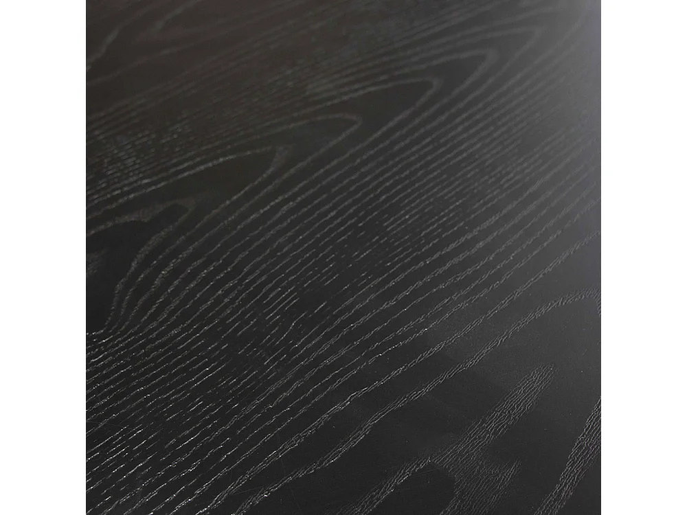 Bruno - Table à manger 4 personnes ronde en bois et métal - Couleur - Noir