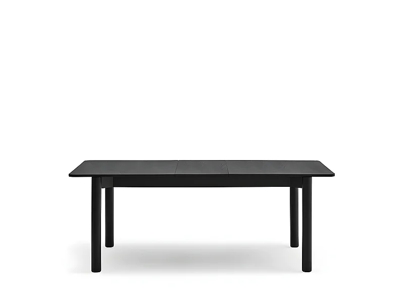 Atlas - Table à manger extensible 6 à 8 personnes en bois 160-200x95cm - Noir