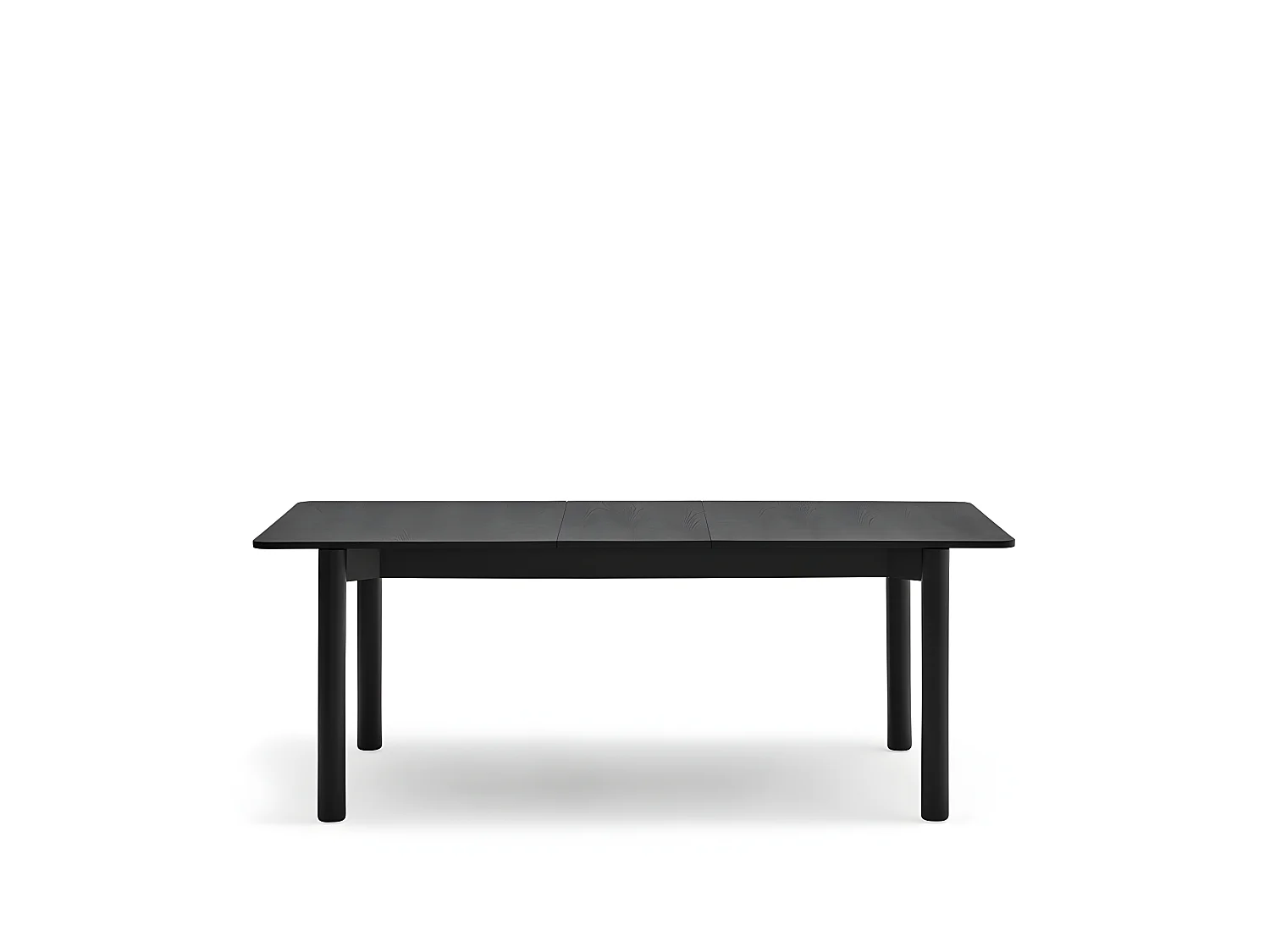 Atlas - Table à manger extensible 6 à 8 personnes en bois 160-200x95cm - Noir