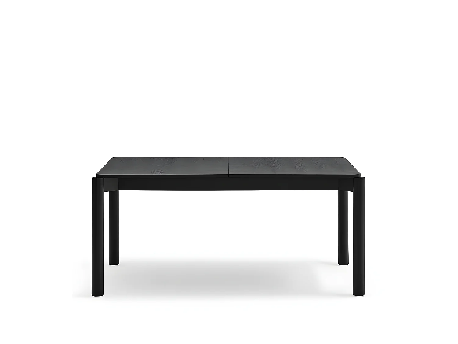 Atlas - Table à manger extensible 6 à 8 personnes en bois 160-200x95cm - Noir