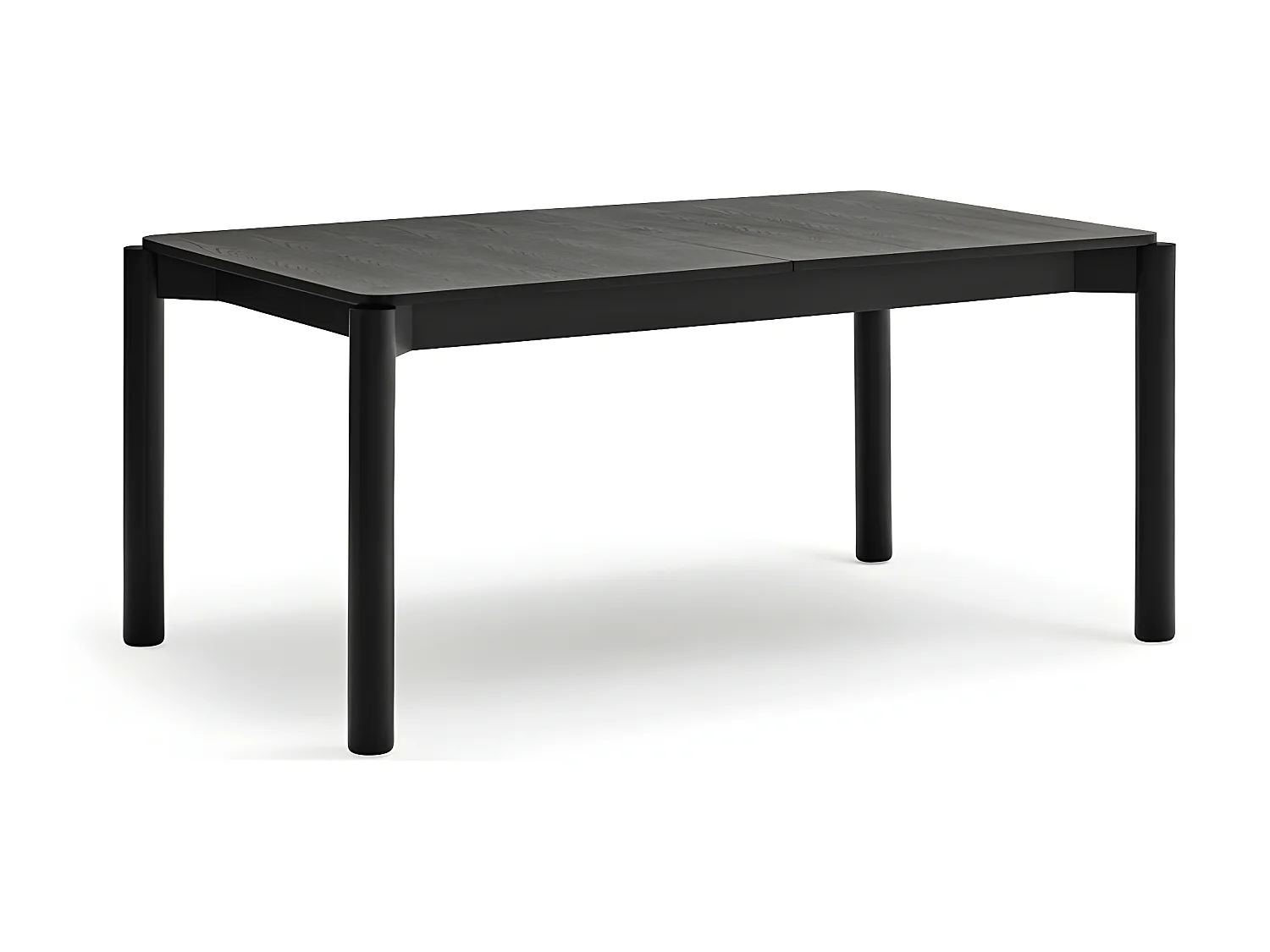 Atlas - Table à manger extensible 6 à 8 personnes en bois 160-200x95cm - Noir