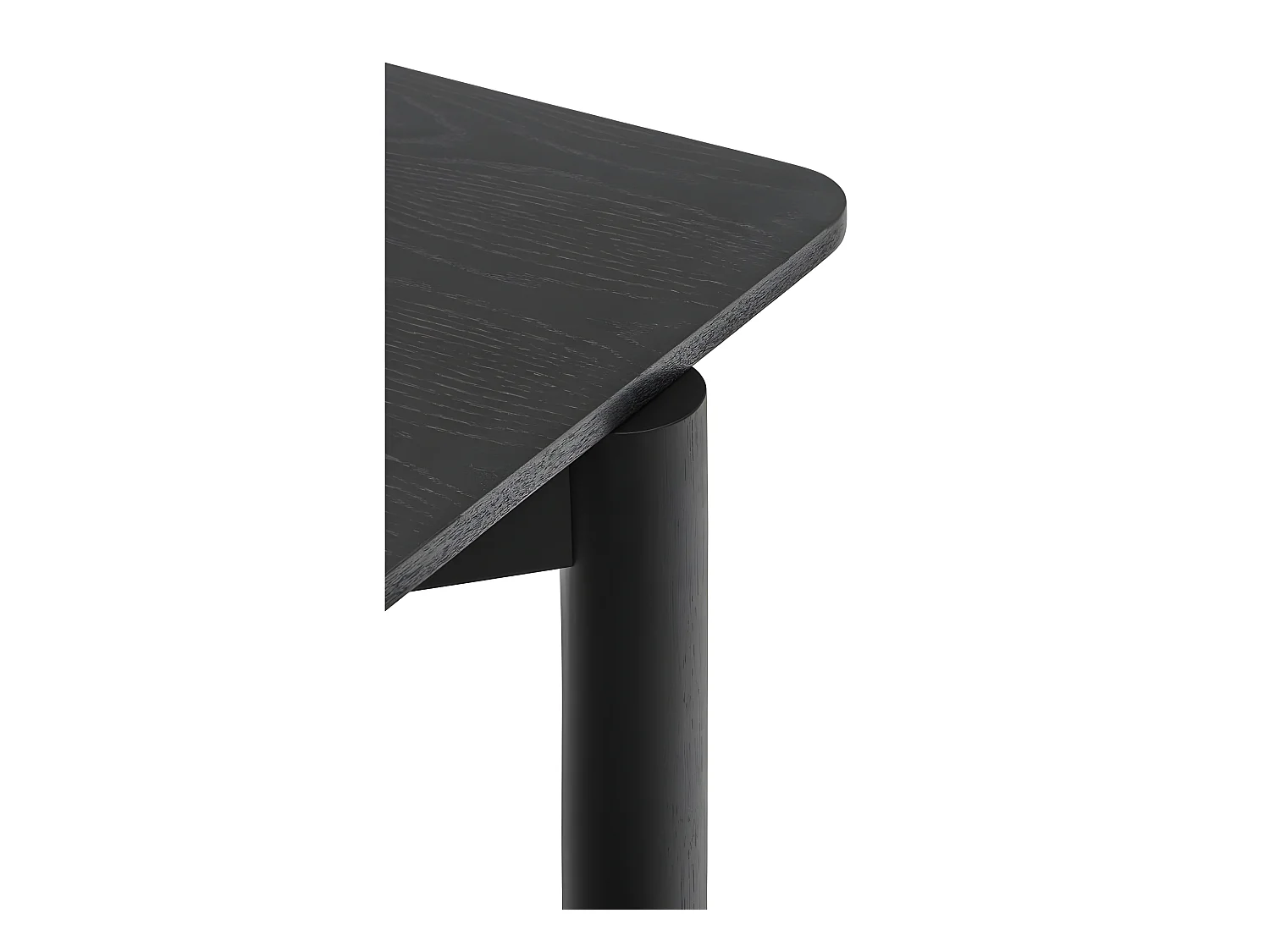 Atlas - Table à manger extensible 6 à 8 personnes en bois 160-200x95cm - Noir