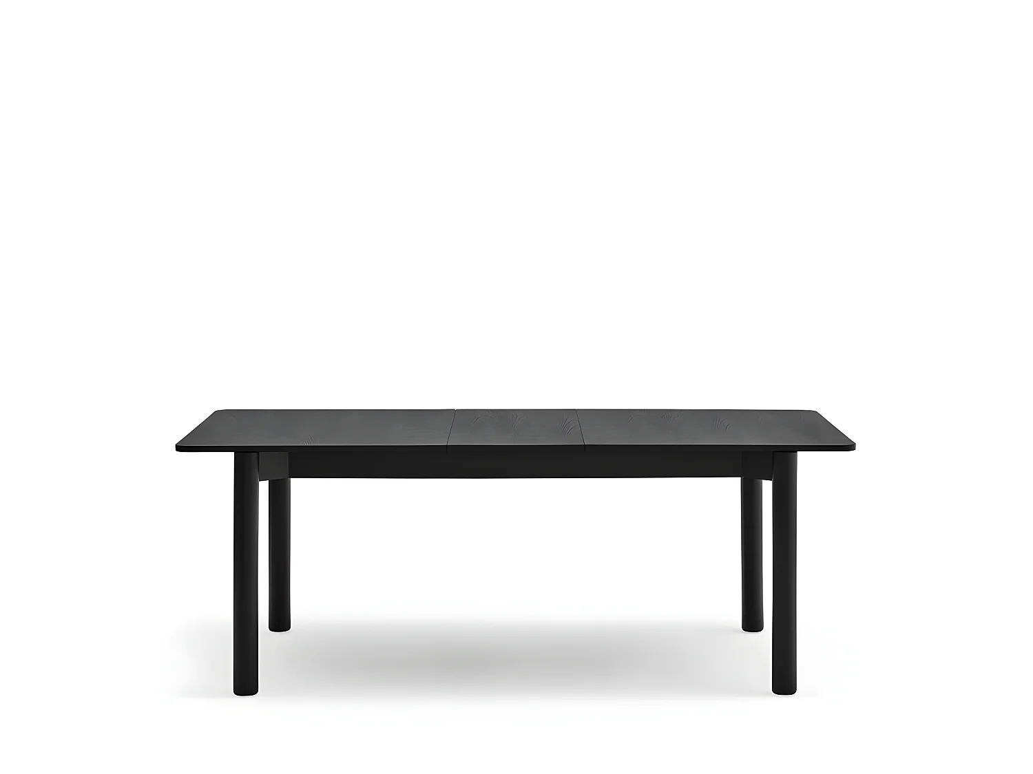 Atlas - Table à manger extensible 6 à 8 personnes en bois 160-200x95cm - Noir