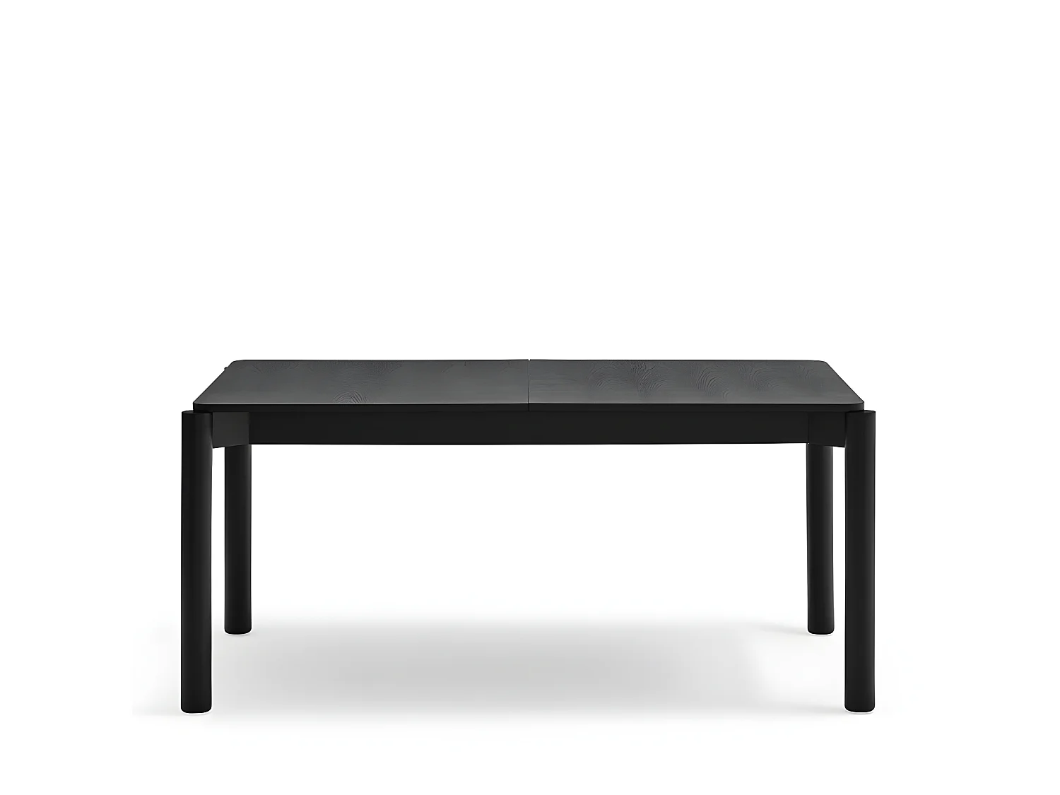 Atlas - Table à manger extensible 6 à 8 personnes en bois 160-200x95cm - Noir