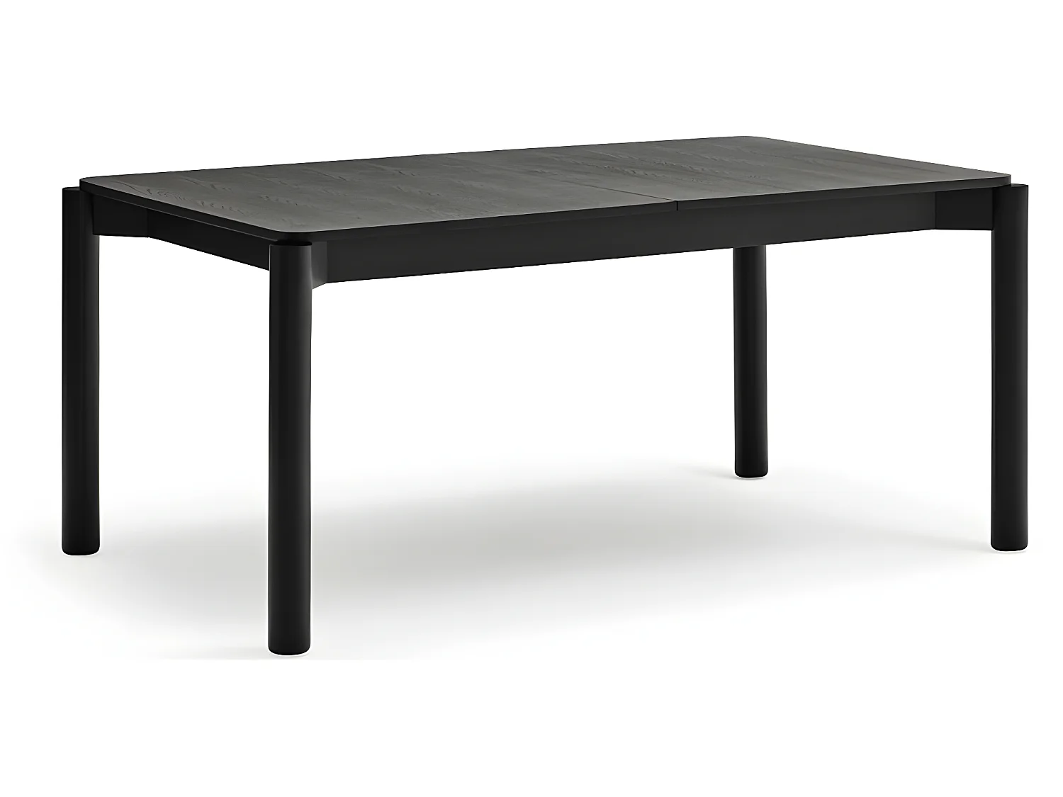 Atlas - Table à manger extensible 6 à 8 personnes en bois 160-200x95cm - Noir