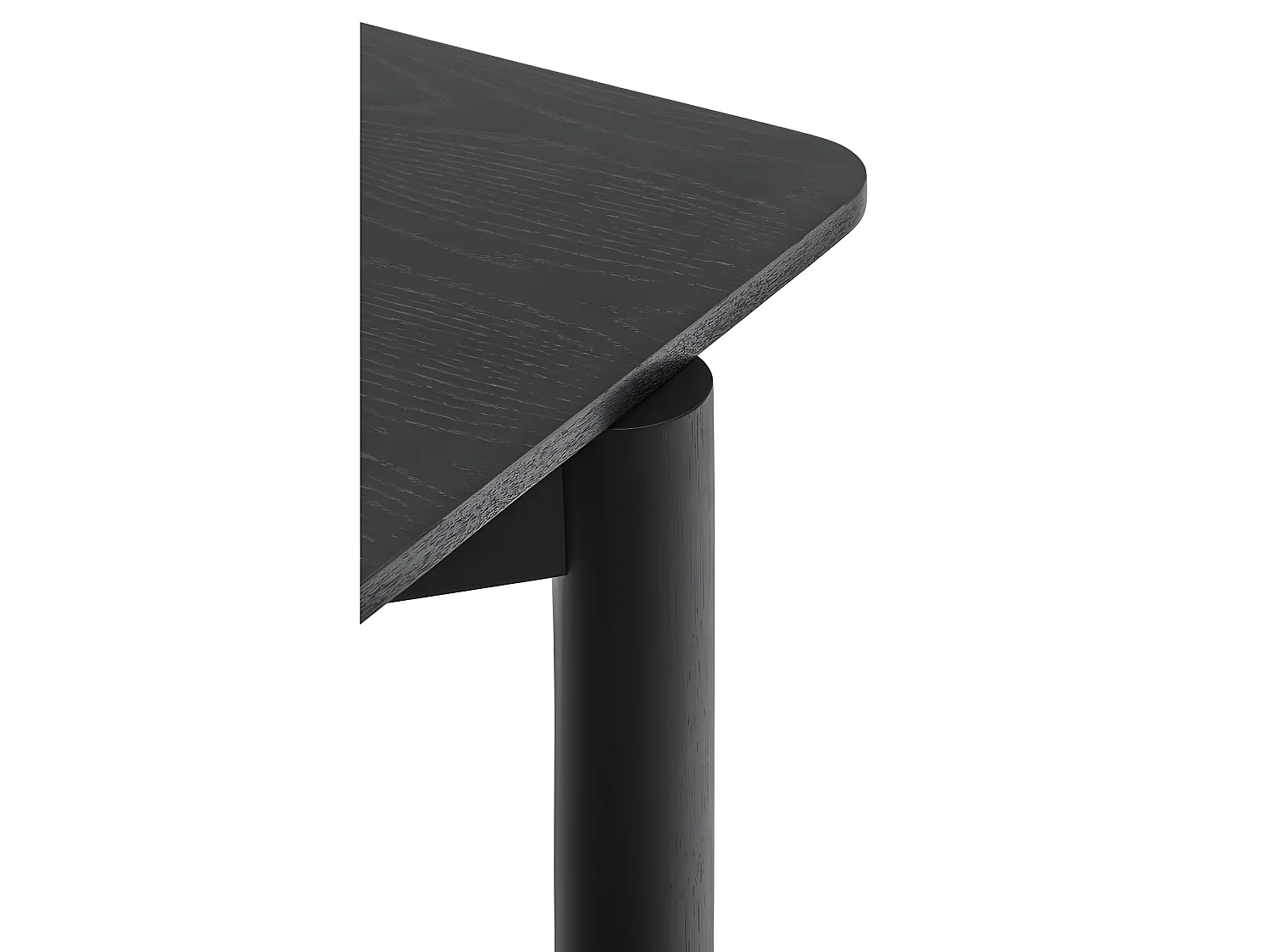 Atlas - Table à manger extensible 6 à 8 personnes en bois 160-200x95cm - Noir