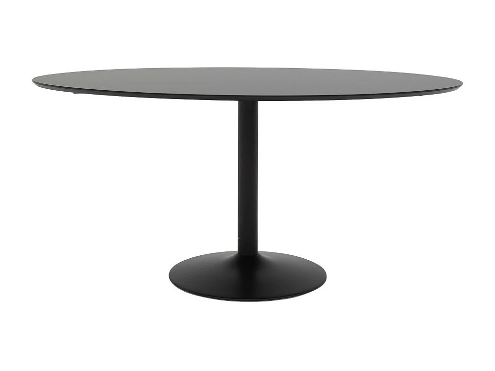 Taco elipse - Table à manger 6 personnes ovale en bois - Noir
