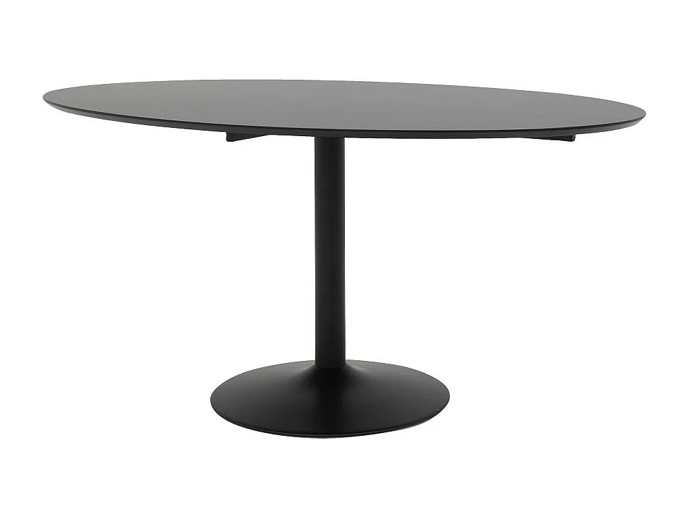 Taco elipse - Table à manger 6 personnes ovale en bois - Noir