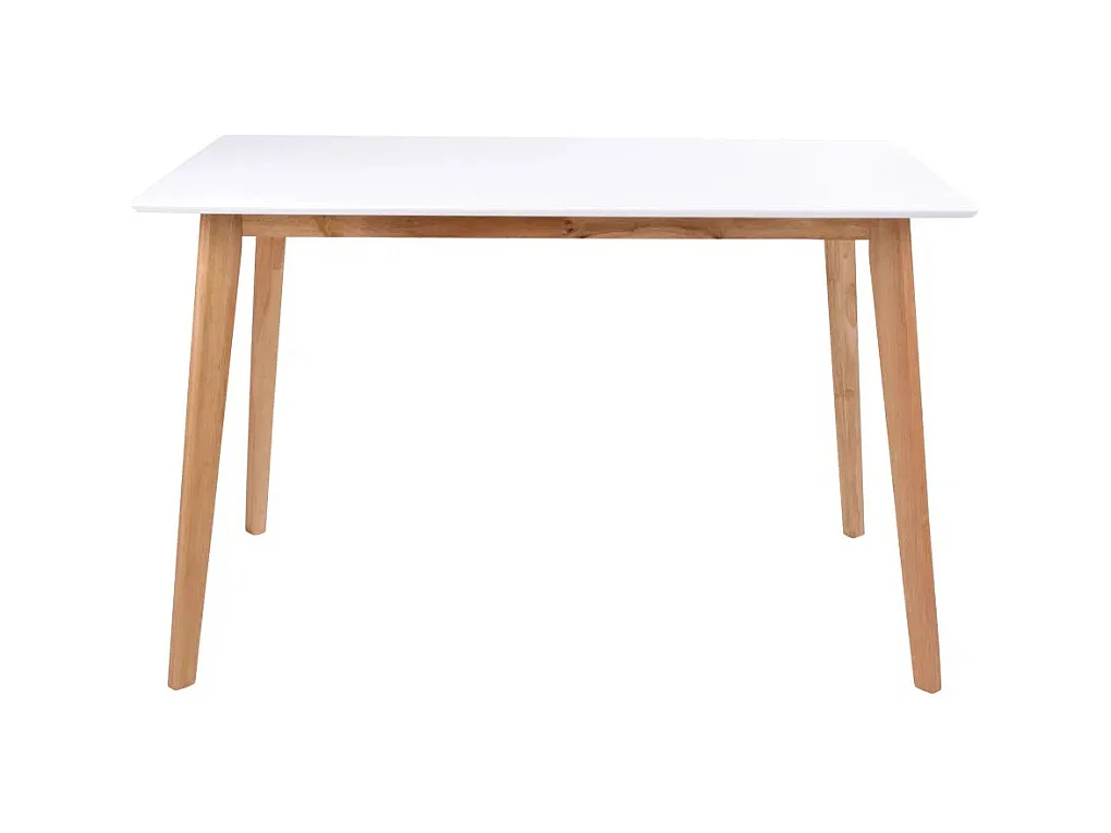 Table de salle à manger VOJENS – Style scandinave et format compact-Blanc