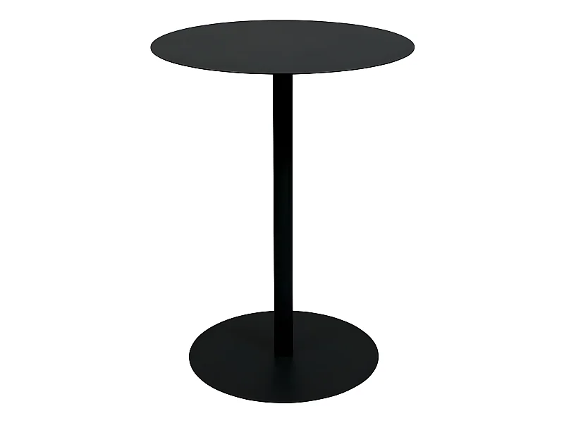 Snow - Table de bistrot ronde en métal ø57cm - Noir