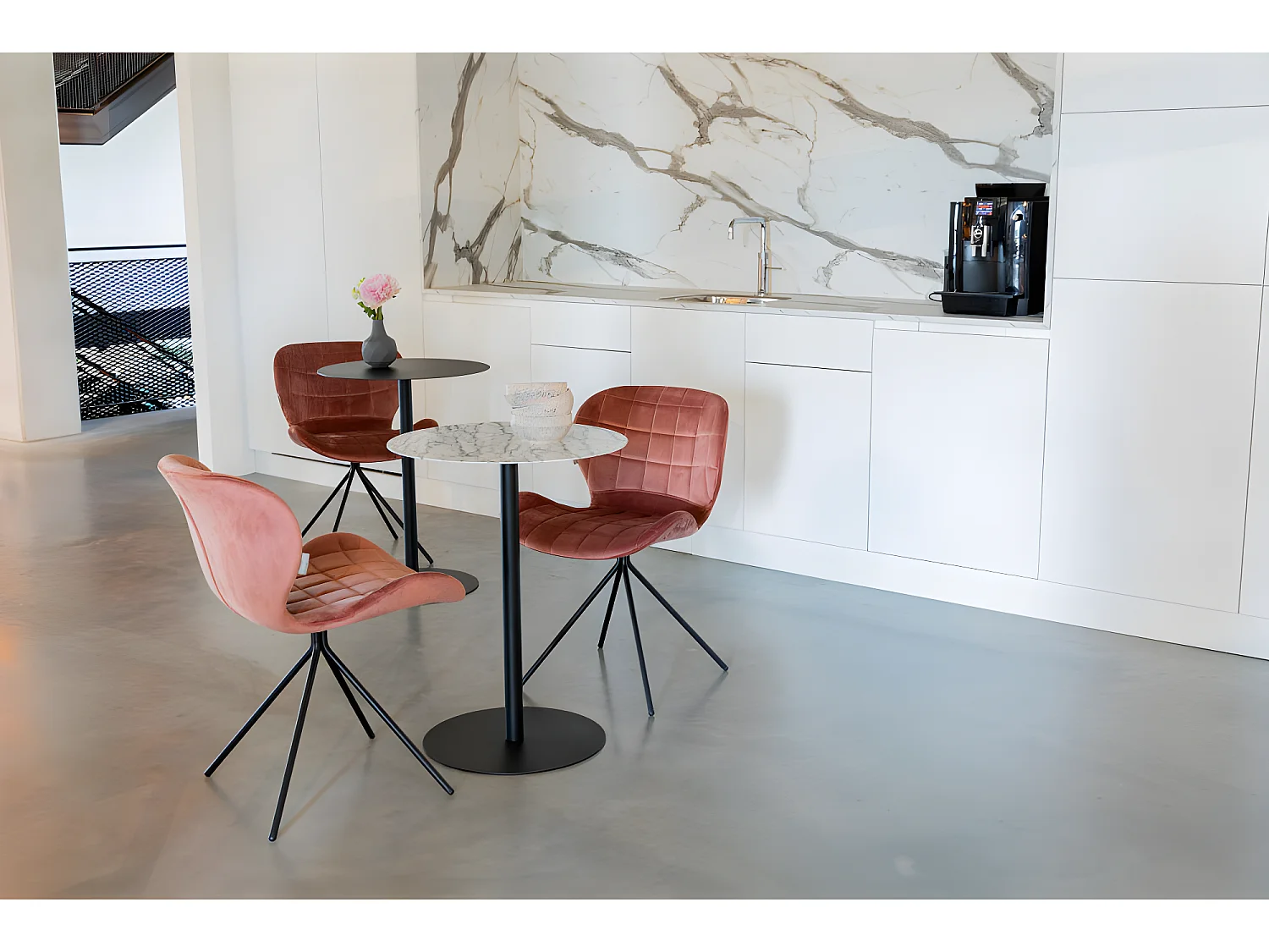 Snow - Table de bistrot ronde en métal ø57cm - Noir