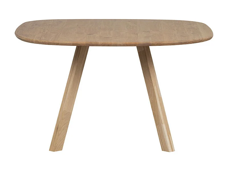 Tablo - Table à manger de forme organique en bois 130x130cm - Couleur - Bois clair