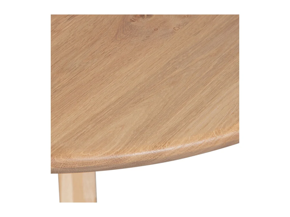 Tablo - Table à manger de forme organique en bois 130x130cm - Couleur - Bois clair