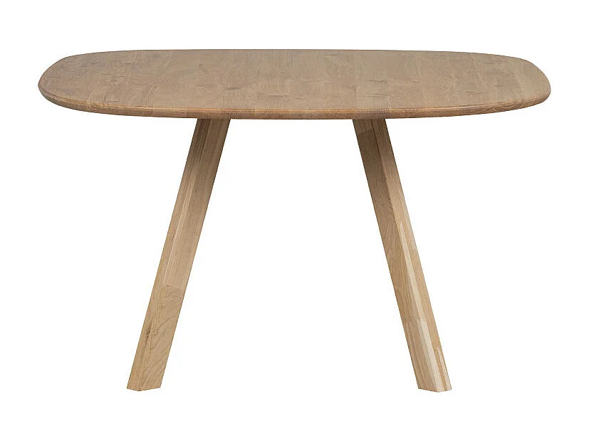 Tablo - Table à manger de forme organique en bois 130x130cm - Couleur - Bois clair