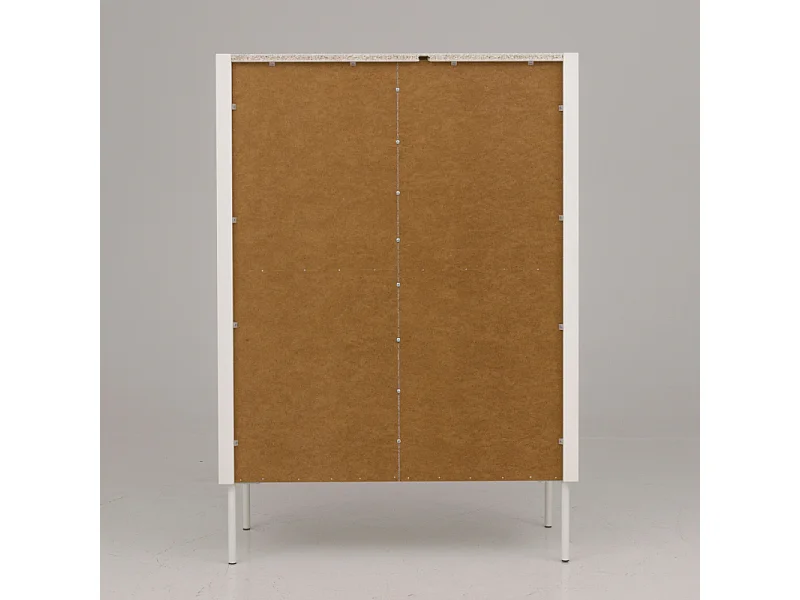 Switch - Buffet haut en bois 4 portes H128cm : Couleur - Blanc