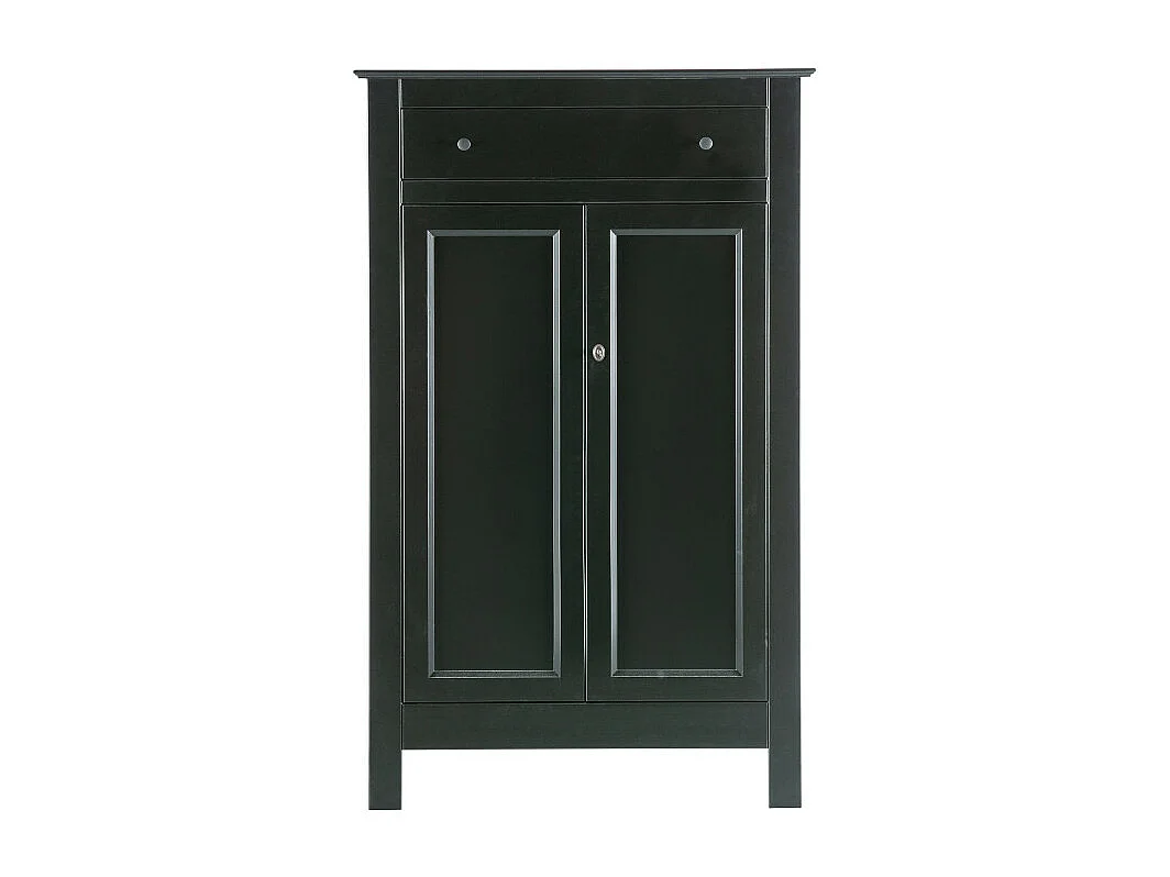 Eva - Buffet haut vintage pin massif - Noir