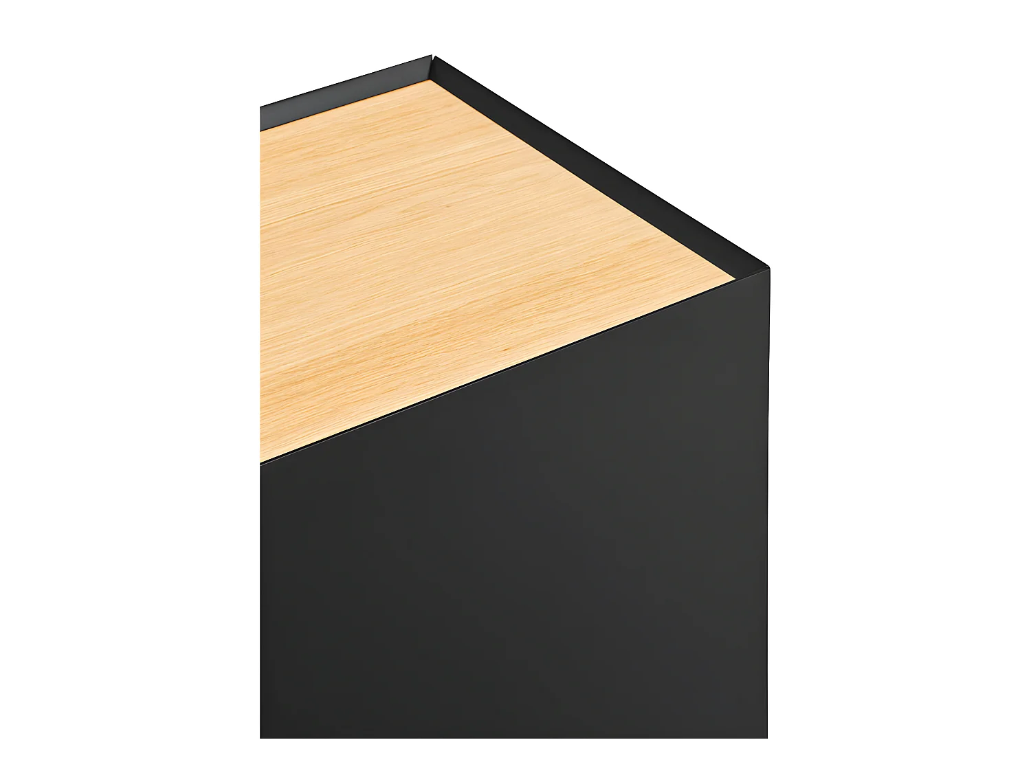 Arista - Buffet en bois 4 portes 3 tiroirs L165cm : Couleur - Noir