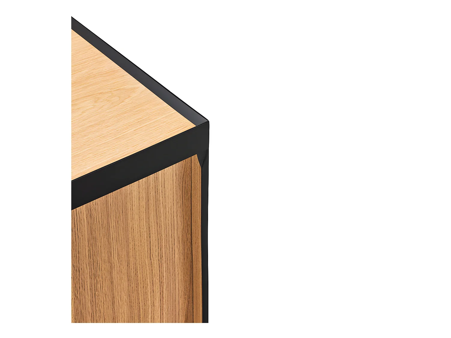 Arista - Buffet en bois 4 portes 3 tiroirs L165cm : Couleur - Noir