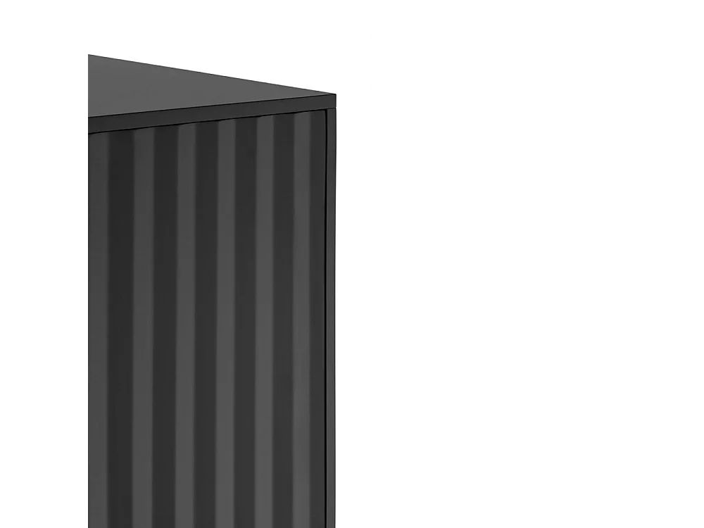 Sierra - Buffet en bois 4 portes 3 tiroirs L211cm : Couleur - Noir