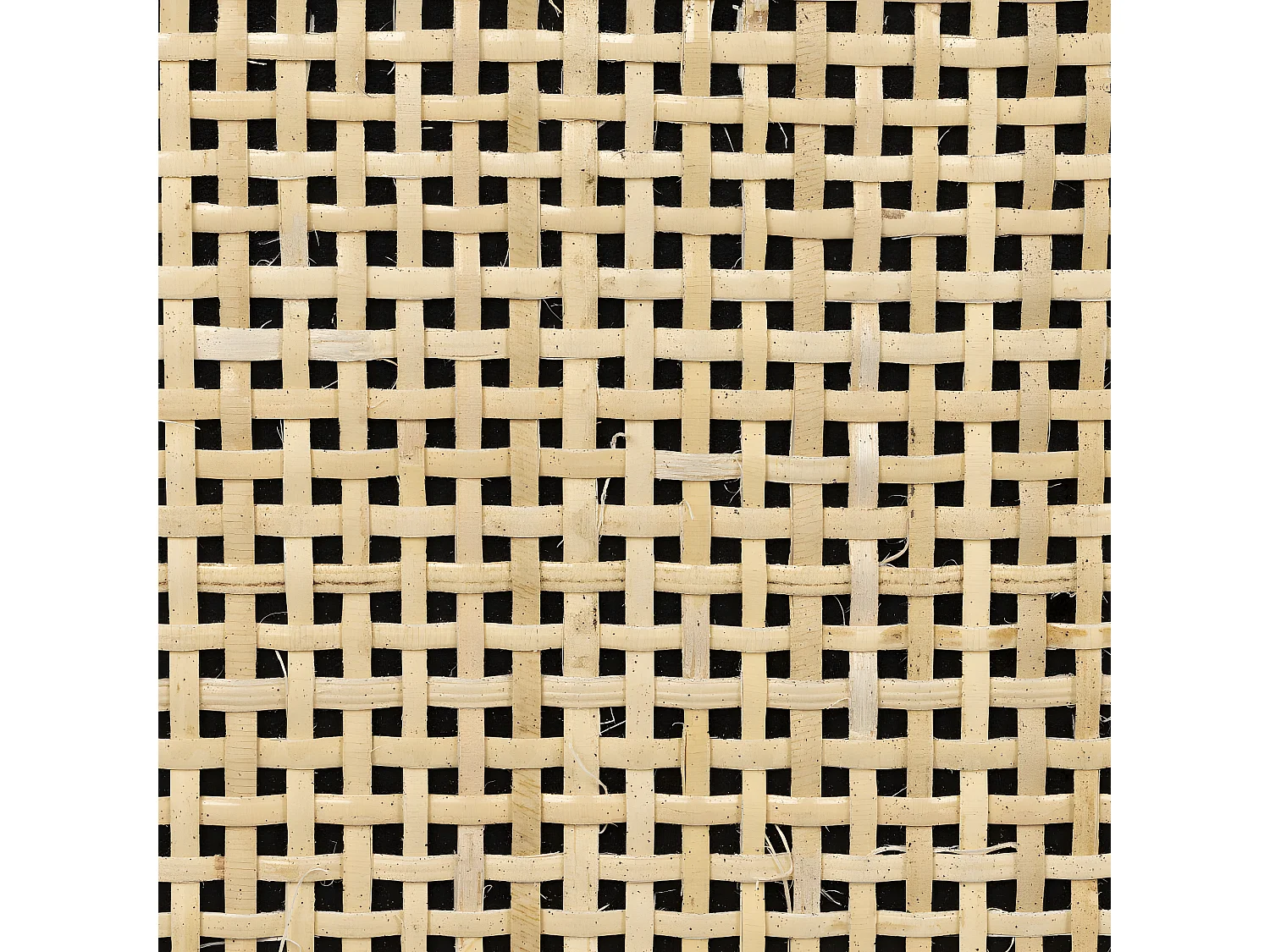 Guuji - Buffet 2 portes en bois et cannage L80cm - Couleur - Noir