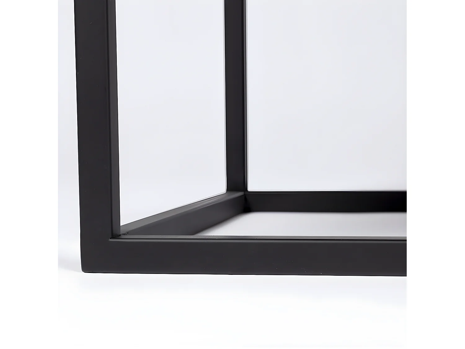 Guuji - Buffet 2 portes en bois et cannage L80cm - Couleur - Noir