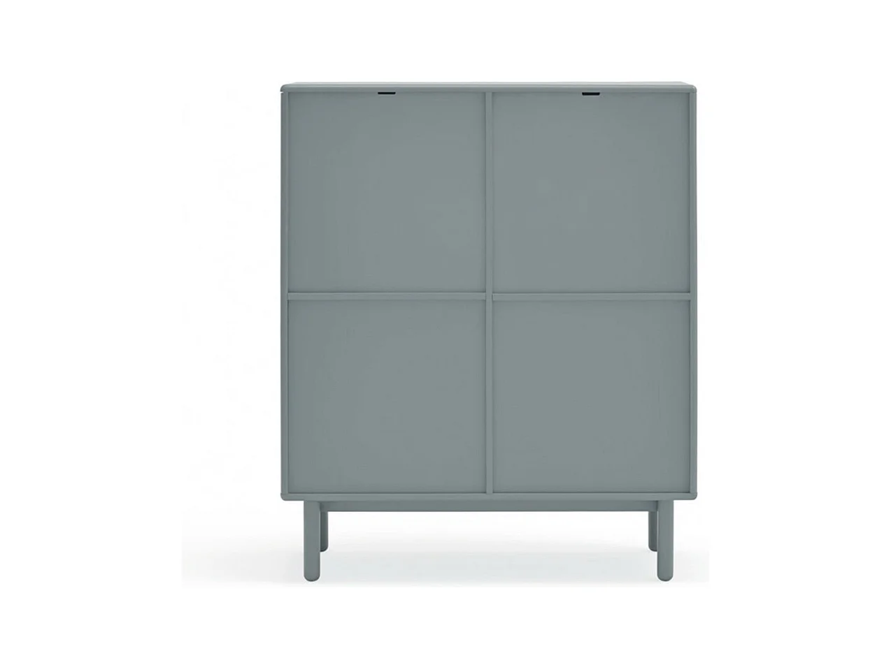 Corvo - Buffet haut 3 portes 3 tiroirs en bois L100cm - Gris clair