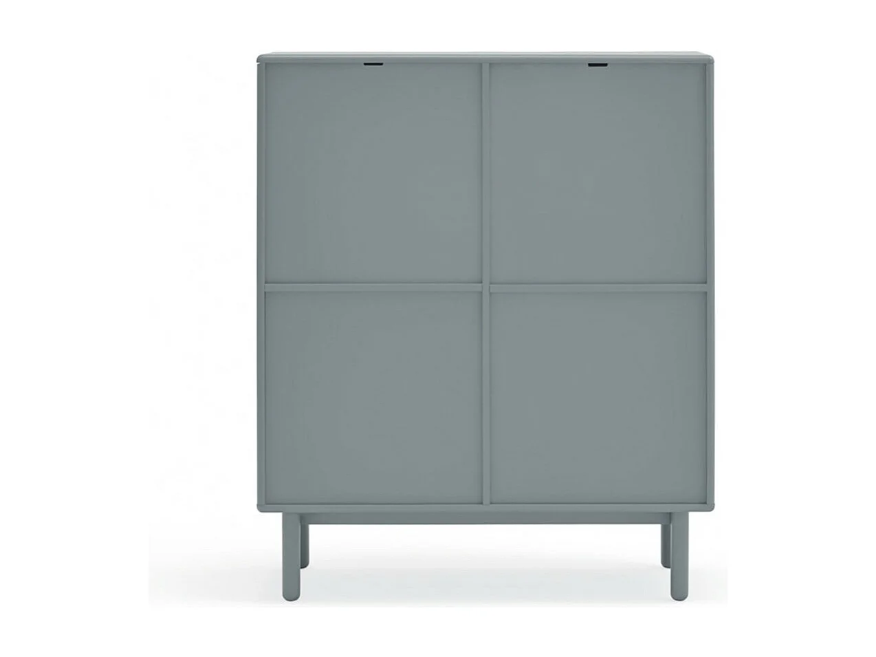 Corvo - Buffet haut 3 portes 3 tiroirs en bois L100cm - Gris clair