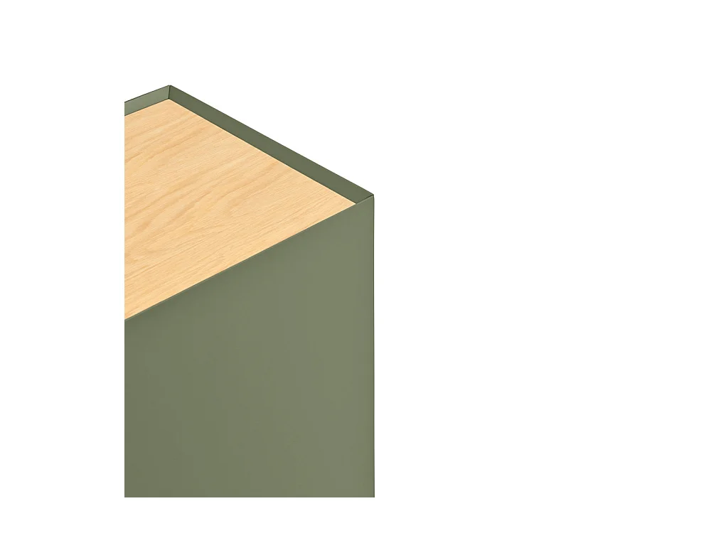 Arista - Buffet en bois 3 portes 3 tiroirs L110cm : Couleur - Vert amande