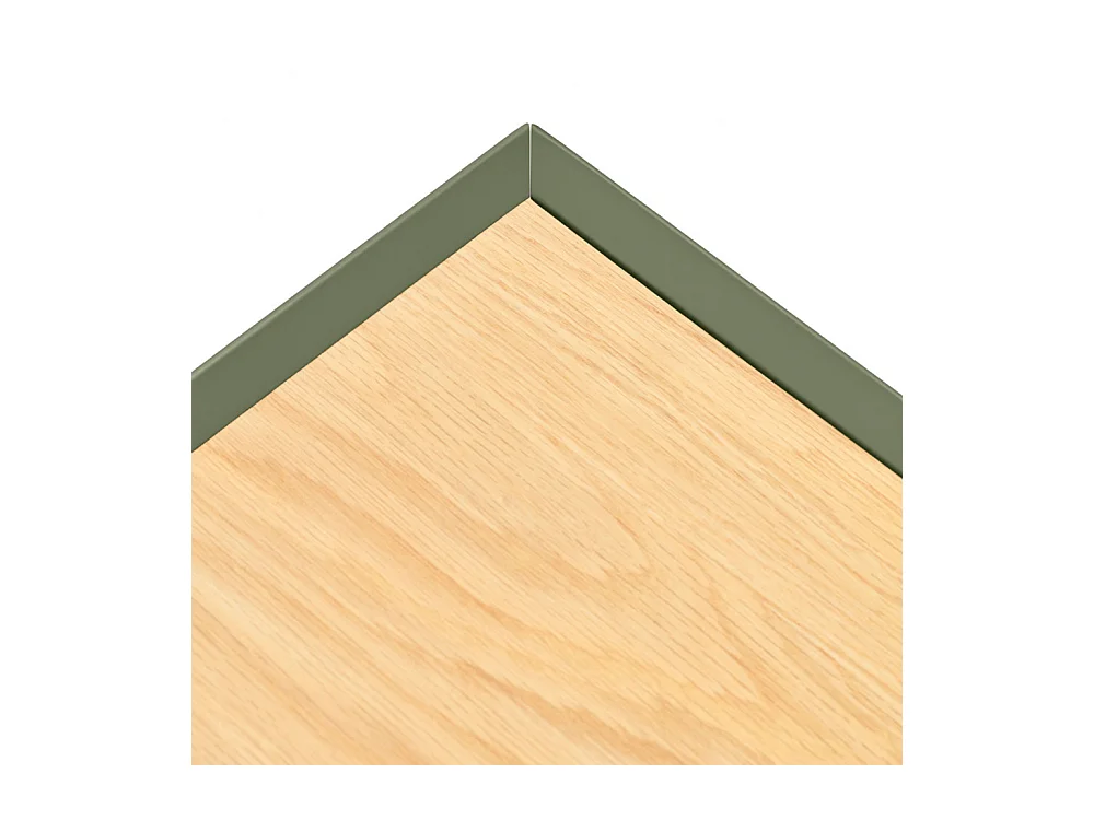 Arista - Buffet en bois 3 portes 3 tiroirs L110cm : Couleur - Vert amande